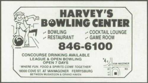 Harveys Bowling Center - Old Yearbook Ad